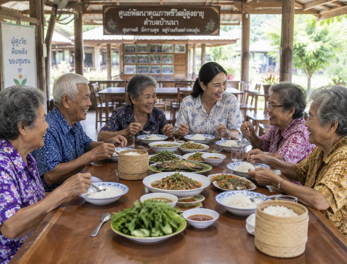 ทานอาหารร่วมกัน (ภาพประกอบ)